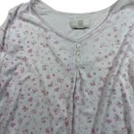 Karen Neuburger Womens Sleepwear Nightgown L pink Lavender Floral Buttons White Size L Photo 1