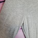 Skies Are Blue  GRAY KNIT SWEATER WITH BABY PINK PLEATED TRIM M Photo 3