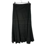 Athena Marie  Black Suede Studded Maxi Y2K Skirt S Photo 1
