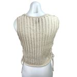 H&M Divided Beige Ladder Stitch Look Knit Sleeveless Lacing Sides Sweater Top XS Photo 1