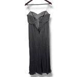 Amsale Gray Flowy Silk Ruched Bust Maxi Dress Size 4 Photo 8
