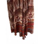 Westport  1962 Dress Size 10 Medium BOHO Peasant Metallic Gold Red Midi Abstract Photo 5