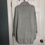 CAbi  Cowl Neck Poncho Sweater Cape Cableknit Glacier Gray Size Small S Oversized Photo 6