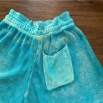 Free People  Summertime Blues Knit Shorts Sz XL Blue Butterfly Photo 12