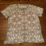 Free People  Top Snake Print Shirt Women’s Small Photo 0