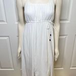 Motherhood Maternity Lace Hem Boho Maxi Dress in White size Small, NWOT Photo 9