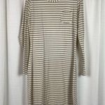 ALBION FIT Albion Cream&Black Stripe T-Shirt Mini Dress Sz.S Photo 3