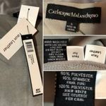 Catherine Malandrino Soft Faux Suede Leather Faux Fur Cuff Long Sleeve Top Grey Photo 7