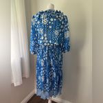 Vintage ‘90s Mosaic Blue & White Polka Dot V Photo 5