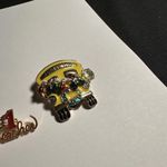 Lot Of 2 Brooch Pins #1 Teacher & Christmas Holiday School Bus Gold Tone Photo 7