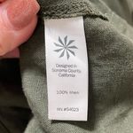 Athleta  Wanderabout 100% Linen Olive Green Utility Tunic Length Zip Vest S Photo 9