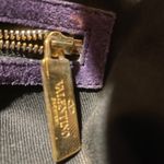 Valentino Garavani Eggplant Purple Suede Large Tote Bag with Gold Hardware Photo 8