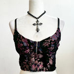 Windsor  Velvet Burnout Corset Top Bustier Whimsigoth Gothic Y2K 2000s Small Photo 0