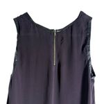 ALC Frank A.L.C. Plum Purple Silk Snakeskin Leather Trim Sleeveless Tank Top Size Small Photo 4