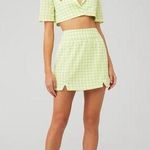 For Love & Lemons Green Gingham Checkered Blazer S. $167 Photo 0