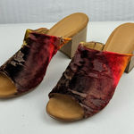 Vero Cuoio Firenze Studio Garbo Ombré Velvet Burnout Slip-On Mule Block Heel Size 9.5 Italy Photo 0