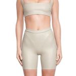 SKIMS  faux leather biker shorts color shell size 4X Photo 7