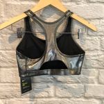 Nike NWT  Swoosh Bra Classic Style Metallic Silver Photo 7