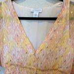 NEW House Of Harlow 1960 Ruffled Tiered Floral Metallic Maxi Dress Yellow Size XS Photo 10