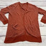 Madewell Summer Ryder Stripe Cardigan In Rusty Torch Size Woman's Large Photo 1