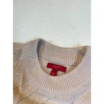 Jennifer Lopez Women's Rhinestone Embellished Mock Neck Balloon Sleeve Sweater L Photo 2