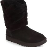 UGG  women black suede sheepskin Tania short classic boots size 6 Photo 0