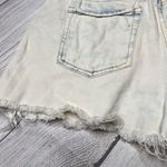 Wild Fable Cut-Off Denim Short White Blue High Rise 5-Pocket Raw Hem Light Wash Photo 4