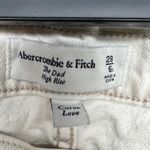 H&M Abercrombie & Fitch The Dad High Rise Jeans Ankle 28/6 Cross Over Waist Raw Hem Photo 1