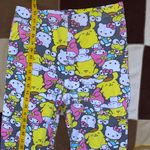 Hello Kitty  Yellow and Pink Cartoon Print Leggings Photo 4