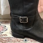 Isaac Mizrahi Issac Mizrahi live Black leather Knee high Boots 5M Photo 1