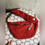 Free People Movement NWT Cabin Red Fuzzy Teddy Crossbody Bag Photo 13