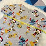 Disney 100 Character Christmas Shirt Sleeve T Shirt Juniors XXL Gray Stitch Photo 5