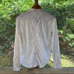 Anthropologie Meadow Rue White And Red Confetti Button Down Shirt Size 6 Photo 1