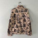 Ellandemm J’Adore L’amour French Toile Half Zip Beige Pullover Sweatshirt Black Photo 2