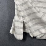 Loft  Shirt Womens XL White Gray Striped Long Sleeve Boat Neck Casual Top Tee Photo 3