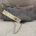 Kate Landry  Silver Sequin Clutch Purse Handbag Shoulder Elegant Photo 0