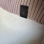 ALLSAINTS Beige Wool Blend Beanie and Scarf Matching Set Ribbed Winter Snow Photo 3