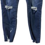 Simple Society  Button Fly Distressed Raw Hem Ankle Blue Jeans Sz 13 or 31 Waist Photo 3