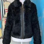 Rocawear  Black Faux Fur Zip Up Jacket Photo 0