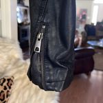 Molly Bracken Navy leather jacket Photo 1