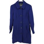 J.Crew  Classic Lady Day Coat Italian Double Cloth Pocket Wool Thinsulate Blue 4 Photo 1