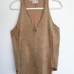 Liberty Garden Tan Faux Suede Whipstitch Sleeveless Blouse Size M Photo 2