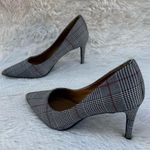 14th & Union Women’s Black plaid Pointed Toe Stiletto pump Heels 7M party Photo 0