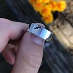 Lightning Bolt Thin Ring Silver Photo 0