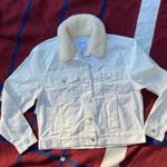NWT Oat New York Faux White Denim Trucker Jacket Winter White Women M medium Photo 0