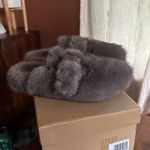 Steve Madden ‎ Bohan Faux Fur Buckle Mule Slides Slippers Grey NEW Size 6.5 Photo 1