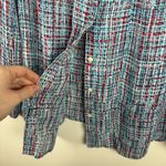 Talbots  Womens Multicolor Semi Sheer Long Sleeve Blouse Sz LP‎ | Colorful Office Photo 5