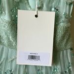Mac Duggal  70275 Aqua Mint Sequined Floral Ruffle Maxi Dress Gown size 4 UB Photo 3