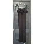 ASOS DESIGN Black Scrunched Bust with Cut Out Textured MIDI Dress - Small Photo 4