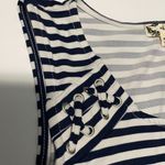 About A Girl navy and white striped jersey dress Sleeveless Size XL Casual Comfy Photo 5